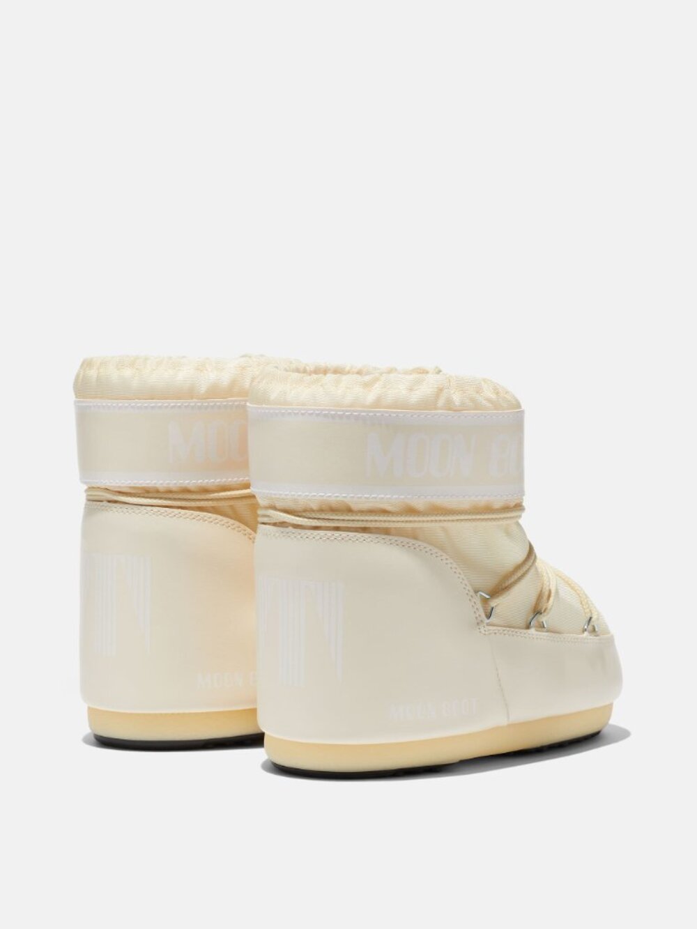 Moon Boot MB ICON LOW CREAM NYLON BOOTS NWT NEVER WORN Women's Size 7 - Picture 4 of 6